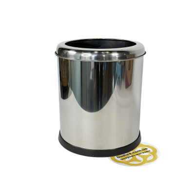 Будкрам купити Відро для сміття 5Л з обідком, нержавіюча сталь, хром VINKS