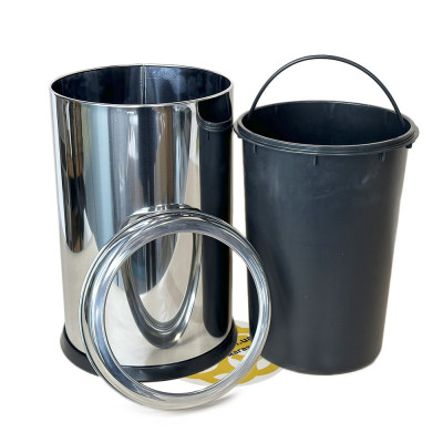 Будкрам купить Ведро для мусора на 8Л с ободком, нержавеющая сталь, хром VINKS Ведро для мусора на 8Л с ободком, нержавеющая сталь, хром VINKS 2