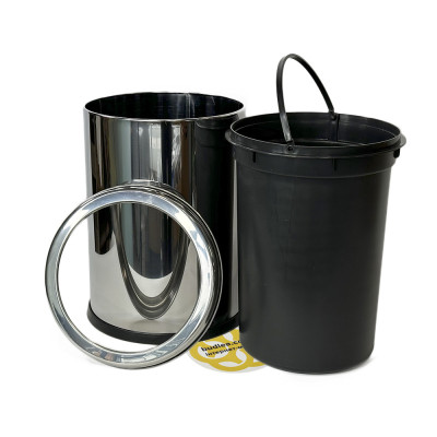 Будкрам купить Ведро для мусора на 12Л с ободком, нержавеющая сталь, хром VINKS Ведро для мусора на 12Л с ободком, нержавеющая сталь, хром VINKS 2