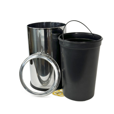 Будкрам купити Відро для сміття на 16Л з обідком, нержавіюча сталь, хром VINKS Відро для сміття на 16Л з обідком, нержавіюча сталь, хром VINKS 3
