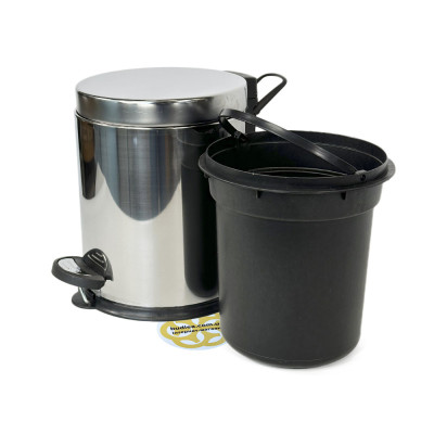 Будкрам купити Відро для сміття 3Л з педаллю і мікроліфтом, нержавіюча сталь, хром VINKS Відро для сміття 3Л з педаллю і мікроліфтом, нержавіюча сталь, хром VINKS 2