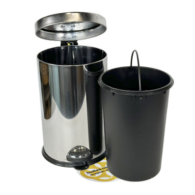 Будкрам купити Відро для сміття з педаллю і мікроліфтом 8Л, нержавіюча сталь, хром VINKS Відро для сміття з педаллю і мікроліфтом 8Л, нержавіюча сталь, хром VINKS 2