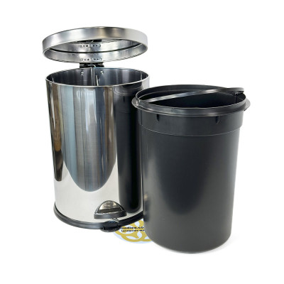 Будкрам купити Відро для сміття 20Л з педаллю та мікроліфтом, нержавіюча сталь, хром VINKS Відро для сміття 20Л з педаллю та мікроліфтом, нержавіюча сталь, хром VINKS 3