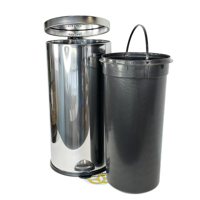 Будкрам купити Відро для сміття 30Л з педаллю та мікроліфтом, нержавіюча сталь, хром VINKS Відро для сміття 30Л з педаллю та мікроліфтом, нержавіюча сталь, хром VINKS 3