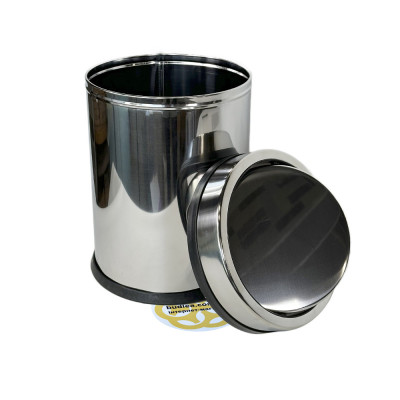 Будкрам купити Відро для сміття 16 Л поворотна кришка, нержавіюча сталь, хром VINKS Відро для сміття 16 Л поворотна кришка, нержавіюча сталь, хром VINKS 4