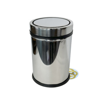 Будкрам купити Відро для сміття 16 Л поворотна кришка, нержавіюча сталь, хром VINKS Відро для сміття 16 Л поворотна кришка, нержавіюча сталь, хром VINKS 3