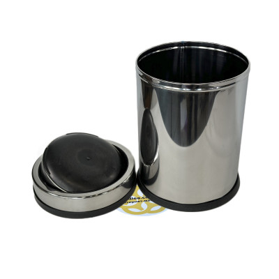Будкрам купити Відро для сміття 16 Л поворотна кришка, нержавіюча сталь, хром VINKS Відро для сміття 16 Л поворотна кришка, нержавіюча сталь, хром VINKS 2