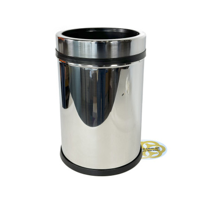 Будкрам купити Відро для сміття 16 Л з притискним кільцем, нержавіюча сталь, хром VINKS