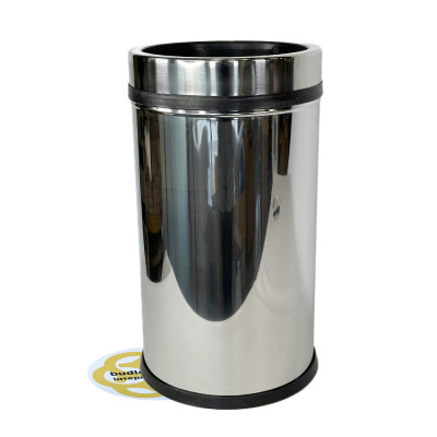 Будкрам купити Відро для сміття 20Л з притискним кільцем, нержавіюча сталь, хром VINKS