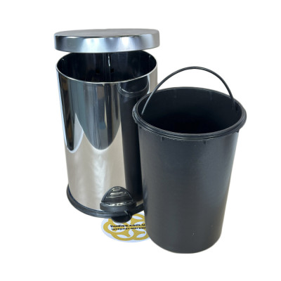 Будкрам купити Відро для сміття з педаллю 8Л, нержавіюча сталь, хром VINKS Відро для сміття з педаллю 8Л, нержавіюча сталь, хром VINKS 2