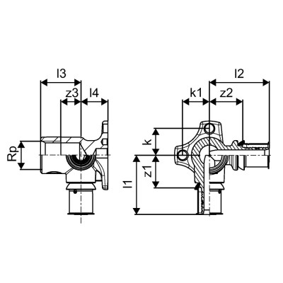 Будкрам купить Водорозетка проходная 90° long 16-Rp1/2"FT-16 Uponor S-Press PLUS Uponor Водорозетка проходная 90° long 16-Rp1/2"FT-16 Uponor S-Press PLUS Uponor 2