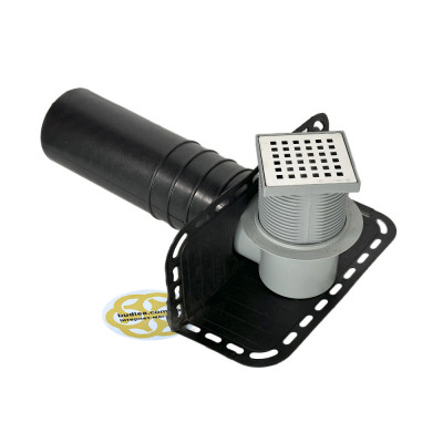 Будкрам купити Вирва парапетна з трапом 10х10 см Ø100 мм Mesa