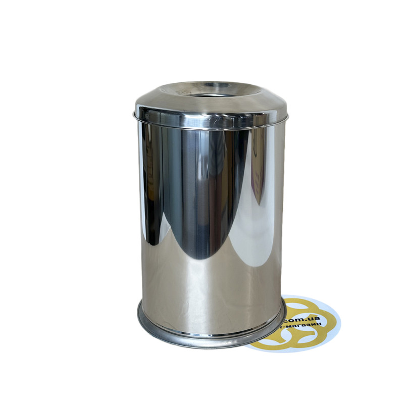 Будкрам купити Відро для сміття 13Л з обідком негорюче, нержавіюча сталь, хром VINKS