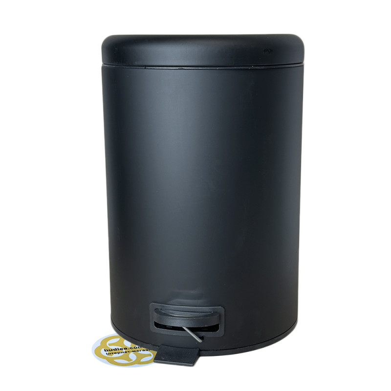 Будкрам купити Відро для сміття з педаллю 12Л ELIT, нержавіюча сталь, чорний VINKS