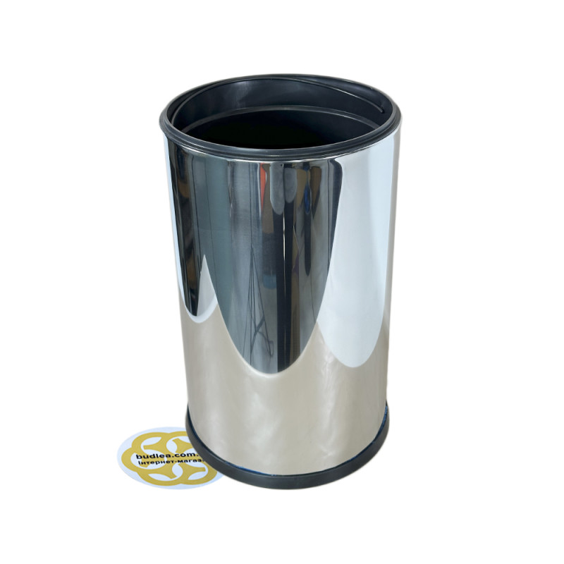 Будкрам купити Відро для сміття 16Л без кришки, нержавіюча сталь, хром VINKS