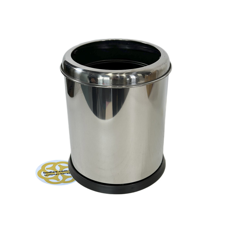 Будкрам купити Відро для сміття 3Л з обідком, нержавіюча сталь, хром VINKS