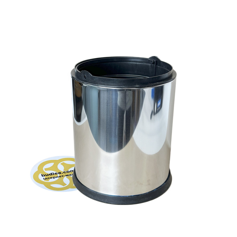 Будкрам купити Відро для сміття 5Л без кришки, нержавіюча сталь, хром VINKS