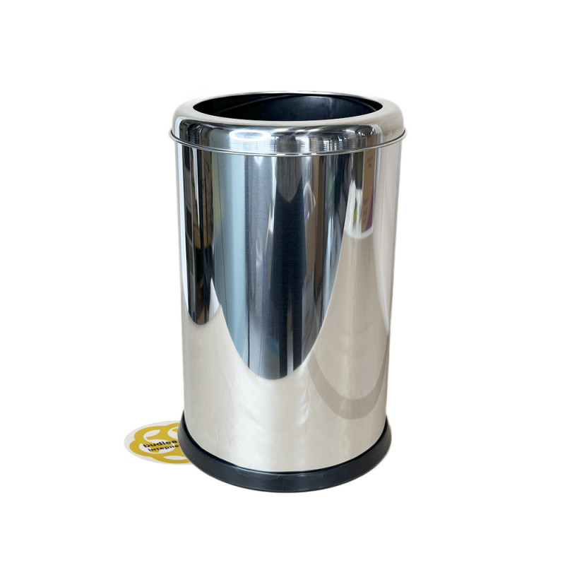 Будкрам купить Ведро для мусора на 8Л с ободком, нержавеющая сталь, хром VINKS