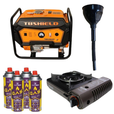 Будкрам купити Бензиновий генератор EF Power TBS3600 + газова плитка Orcamp CK-505 + 4 газові картриджі 400 мл