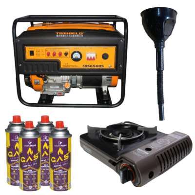 Будкрам купить Бензиновый генератор EF Power TBS6500S + газовая плитка Orcamp CK-505 + 4 газовых картриджа 400 мл