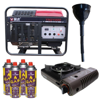 Будкрам купити Бензиновий генератор EF Power YH21000 + газова плитка Orcamp CK-505 + 4 газових картриджа 400 мл