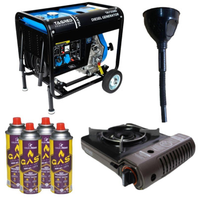 Будкрам купити Дизельний генератор TAGRED TA7350D + газова плитка Orcamp CK-505 + 4 газові картриджі 400 мл