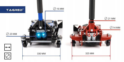 Будкрам купити Двопоршневий низькопрофільний домкрат TAGRED TA288 Двопоршневий низькопрофільний домкрат TAGRED TA288 8