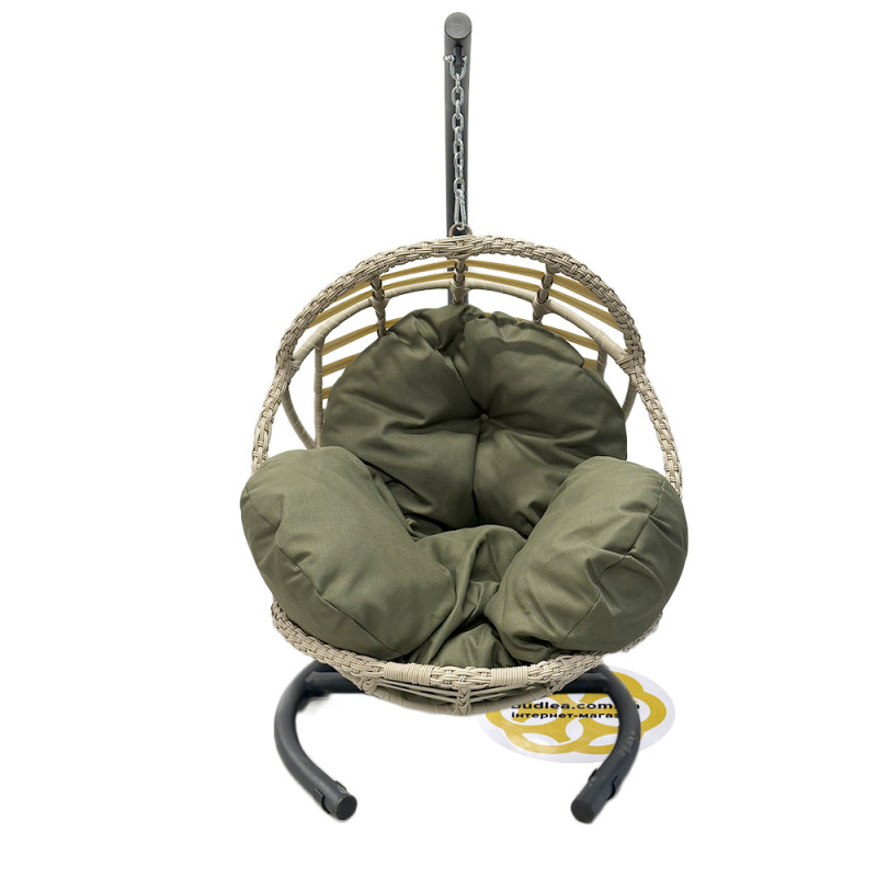 Будкрам купить Подвесное кресло кокон KIDS  из искусственного ротанга, бежевый Sanpreis