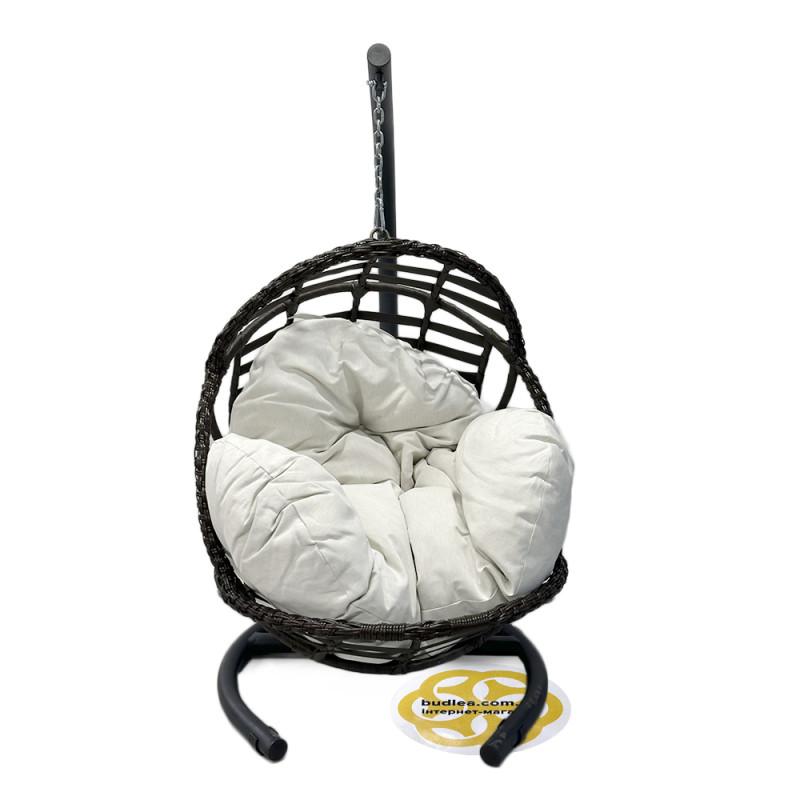 Будкрам купить Подвесное кресло кокон KIDS  из искусственного ротанга, коричневый Sanpreis