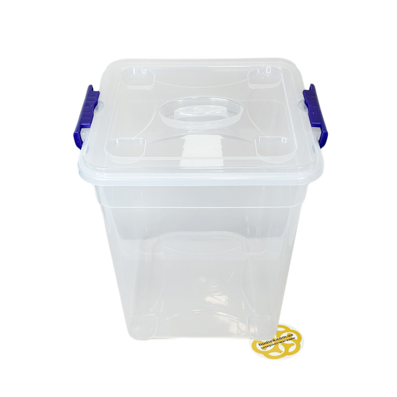 Будкрам купить Пищевой контейнер 24Л с крышкой JUMBO, квадратный, пластик, прозрачный SNMZ