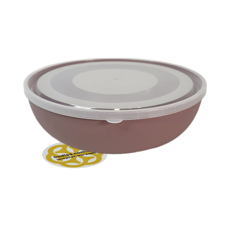 Будкрам купити Контейнер для їжі 2,7Л з кришкою, круглий, пластик, пилка SNMZ