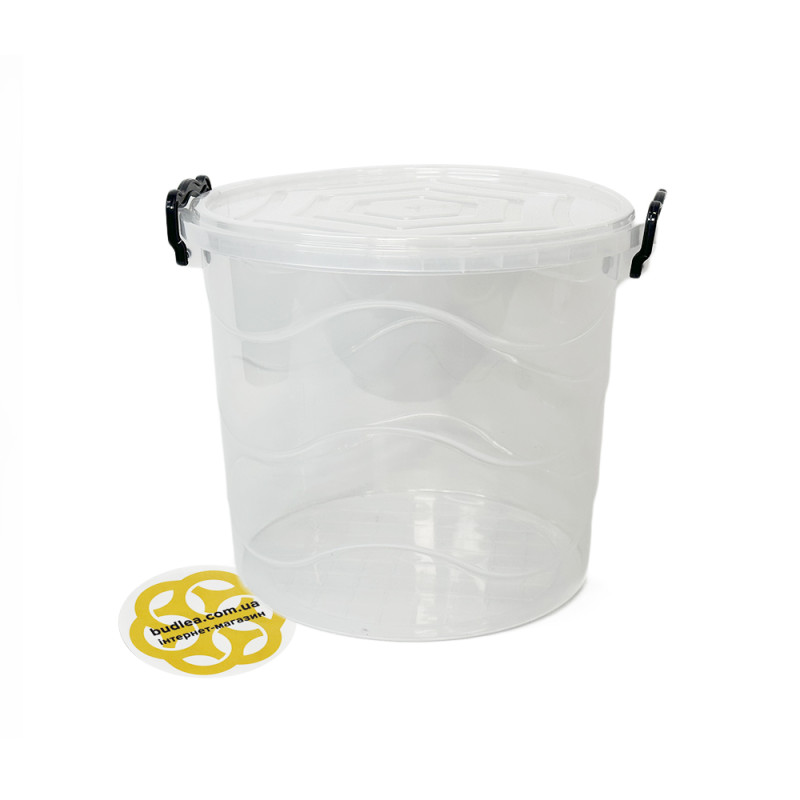 Будкрам купить Пищевой контейнер 7Л с крышкой, круглый, пластик, прозрачный SNMZ