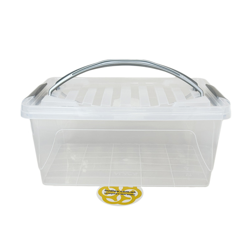 Будкрам купить Пищевой контейнер 10Л STYLE с крышкой и ручками, прямоугольный, пластик, прозрачный SNMZ