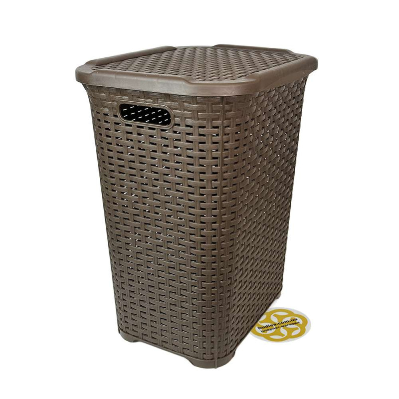 Будкрам купить Корзина для белья с крышкой RATTAN, пластик SNMZ