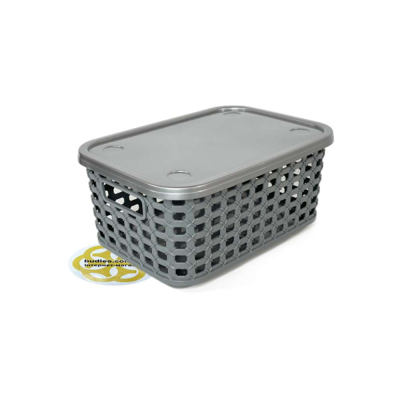 Будкрам купить Корзина для хранения PREMIUM S с крышкой, маленькая, прямоугольная SNMZ