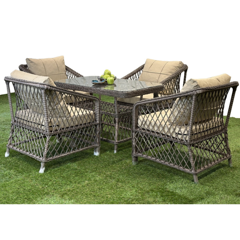 Будкрам купити Комплект садових меблів MILAN 4 штучний ротанг SNMZ