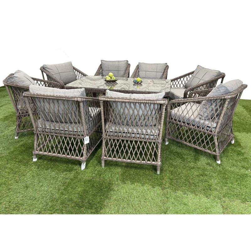 Будкрам купить Комплект садовой мебели MILAN 8 искусственный ротанг SNMZ