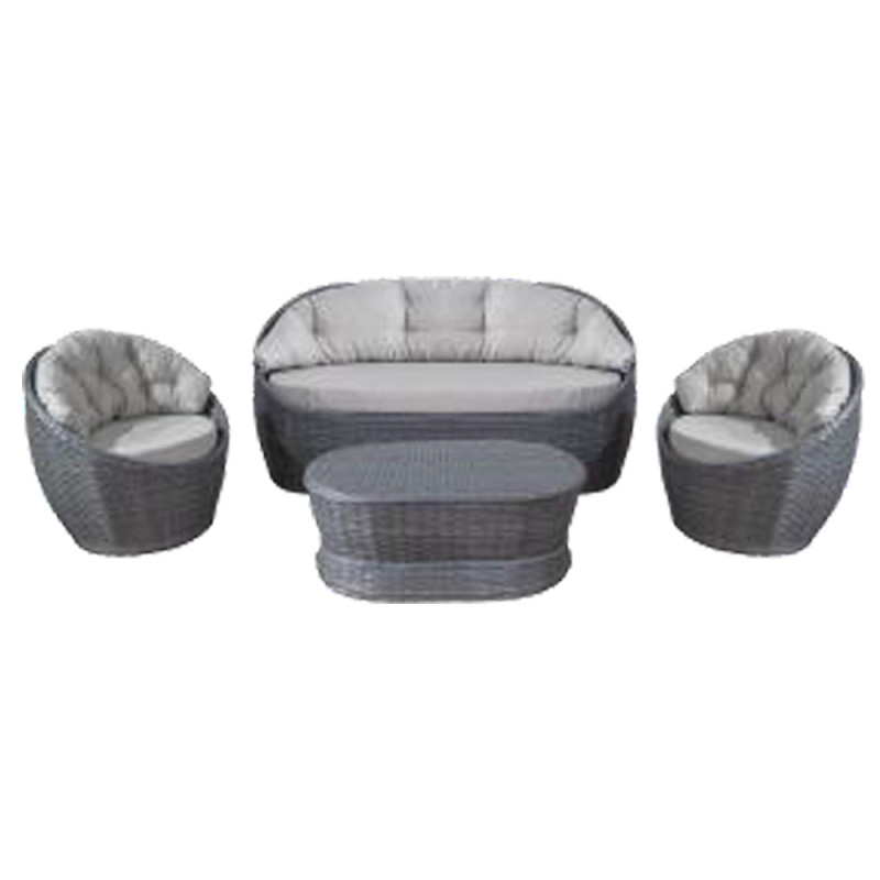 Будкрам купити Комплект садових меблів MASSA Dual штучний ротанг, антрацит SNMZ