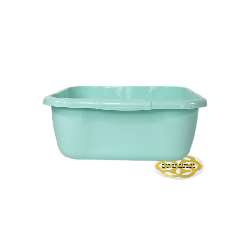 Будкрам купить Пластиковая миска 15Л без крышки, квадратная, бледно-салатовый SNMZ