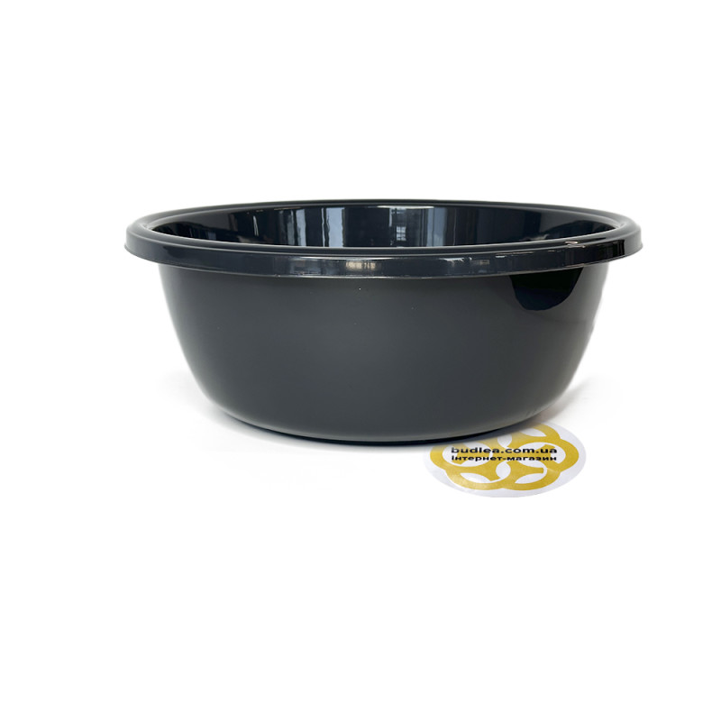 Будкрам купить Пластиковая миска 10,5Л ELIT, пищевая, круглая, антрацит SNMZ