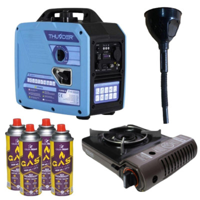 Будкрам купити Інверторний генератор THUNDER T-2750-IS + газова плитка Orcamp CK-505 + 4 газові картриджі 400 мл