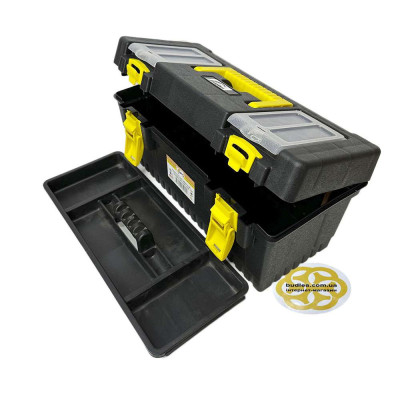 Будкрам купить Ящик для инструментов 16" 17х40.5х19 см, пластик, черный+скотч алюминиевый 50 м В ПОДАРОК SNMZ Ящик для инструментов 16" 17х40.5х19 см, пластик, черный+скотч алюминиевый 50 м В ПОДАРОК SNMZ 2
