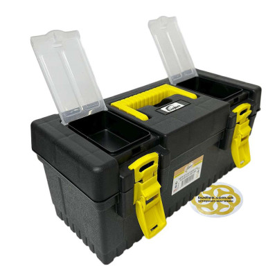 Будкрам купить Ящик для инструментов 16" 17х40.5х19 см, пластик, черный+скотч алюминиевый 50 м В ПОДАРОК SNMZ Ящик для инструментов 16" 17х40.5х19 см, пластик, черный+скотч алюминиевый 50 м В ПОДАРОК SNMZ 4