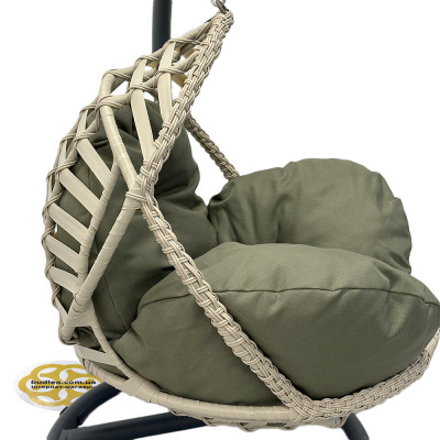 Будкрам купить Подвесное кресло кокон KIDS  из искусственного ротанга, бежевый Sanpreis Подвесное кресло кокон KIDS  из искусственного ротанга, бежевый Sanpreis 3