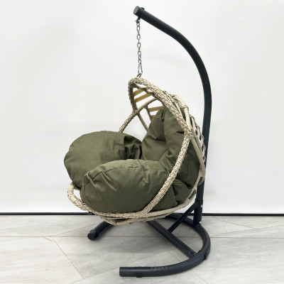 Будкрам купить Подвесное кресло кокон KIDS  из искусственного ротанга, бежевый Sanpreis Подвесное кресло кокон KIDS  из искусственного ротанга, бежевый Sanpreis 4