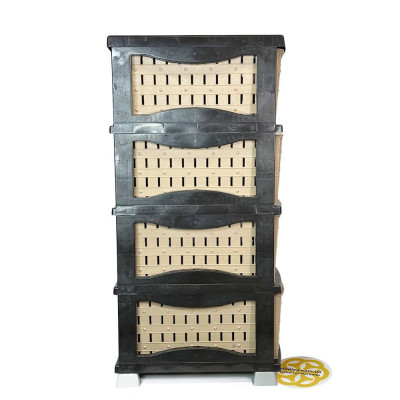 Будкрам купити Комод пластиковий BAMBU на 4 ящики, коричневий ящики мокко SNMZ Комод пластиковий BAMBU на 4 ящики, коричневий ящики мокко SNMZ 6