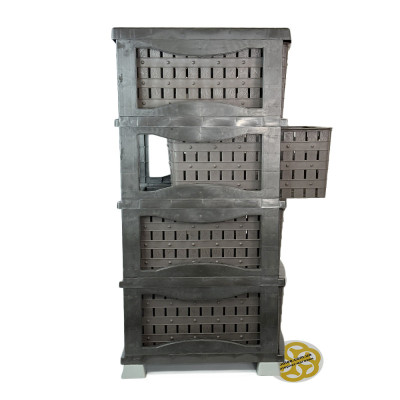 Будкрам купить Комод пластиковый BAMBU на 4 ящика, коричневый SNMZ Комод пластиковый BAMBU на 4 ящика, коричневый SNMZ 3