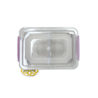 Будкрам купити Харчовий контейнер 500 мл із кришкою на дві секції, пластик, прозорий SNMZ Харчовий контейнер 500 мл із кришкою на дві секції, пластик, прозорий SNMZ 3