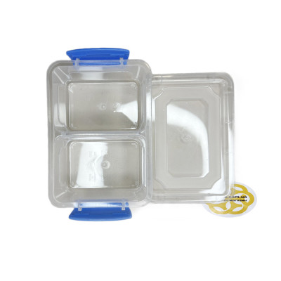 Будкрам купити Харчовий контейнер 500 мл із кришкою на дві секції, пластик, прозорий SNMZ Харчовий контейнер 500 мл із кришкою на дві секції, пластик, прозорий SNMZ 5