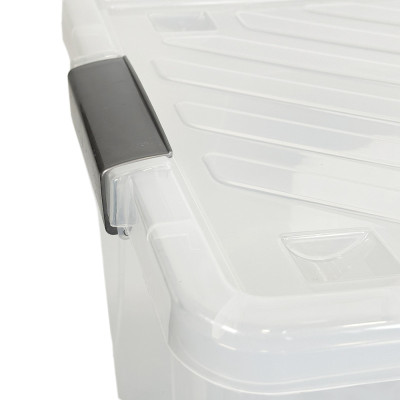 Будкрам купить Контейнер для хранения 70Л JUMBO на колесах, с крышкой, прямоугольный, пластик, прозрачный SNMZ Контейнер для хранения 70Л JUMBO на колесах, с крышкой, прямоугольный, пластик, прозрачный SNMZ 3